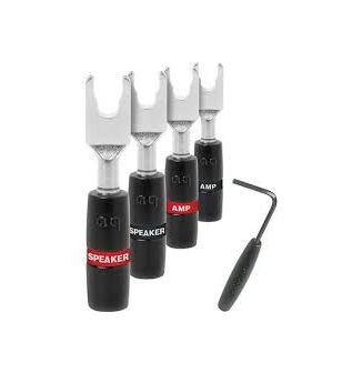 AudioQuest Suregrip 300 Spade silver 4 st Connectors