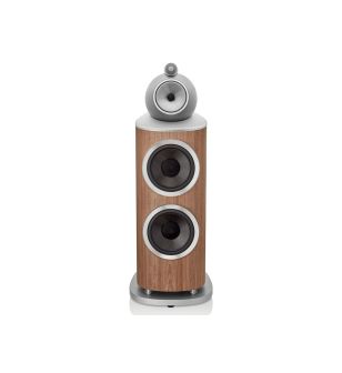Bowers & Wilkins 801 D4 walnoot zijdeglans recht voor