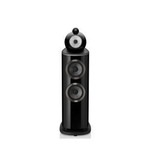 Bowers & Wilkins 803 D4 zwart hoogglans recht voor