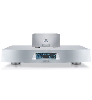 Lumin U1 + X1 Power Supply muziekstreamer transport zilver