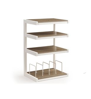 Norstone Esse Hifi Vinyl audio meubel wit eiken