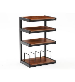 Norstone Esse Hifi Vinyl audio meubel zwart walnoot