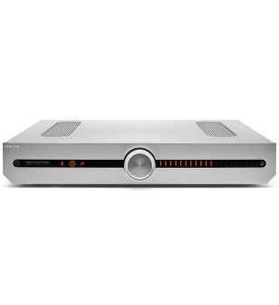 Roksan Attessa Streaming BluOS versterker zilver recht voor