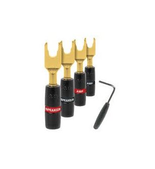 AudioQuest Suregrip 300 Spade gold 4 st Connectors