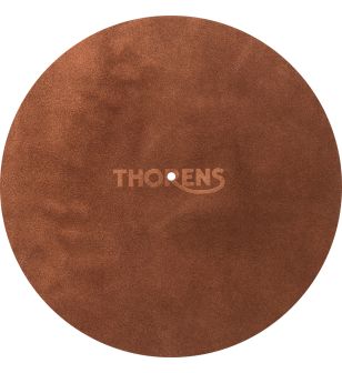 Thorens Leather turntable mat bruin/ cognac